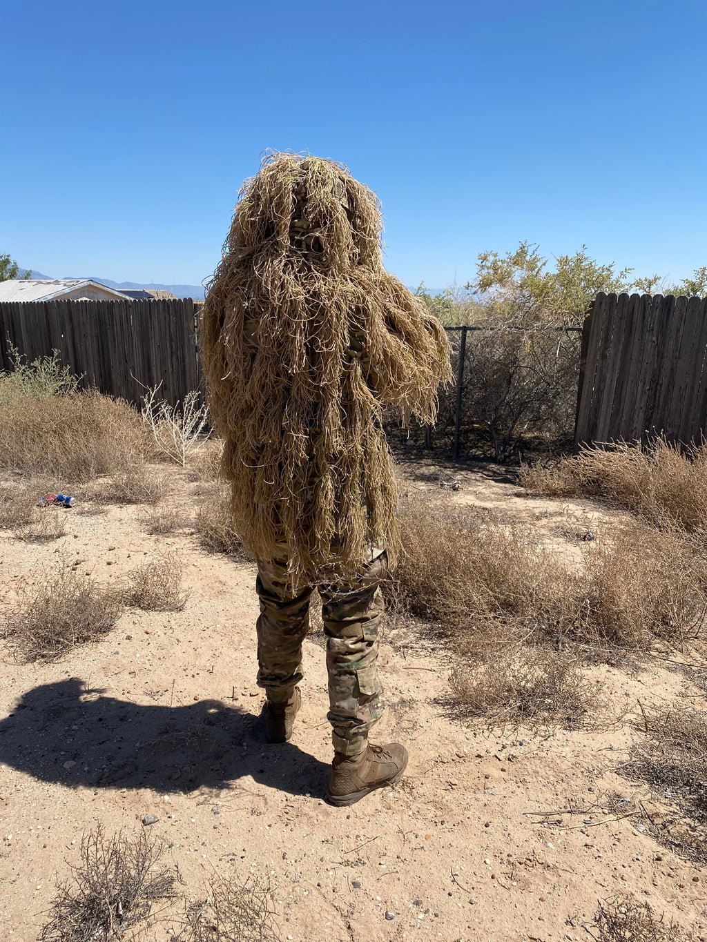 Spec-Ops Multicam Alligator Style Ghillie Hood With Cape (Fully Garnished)