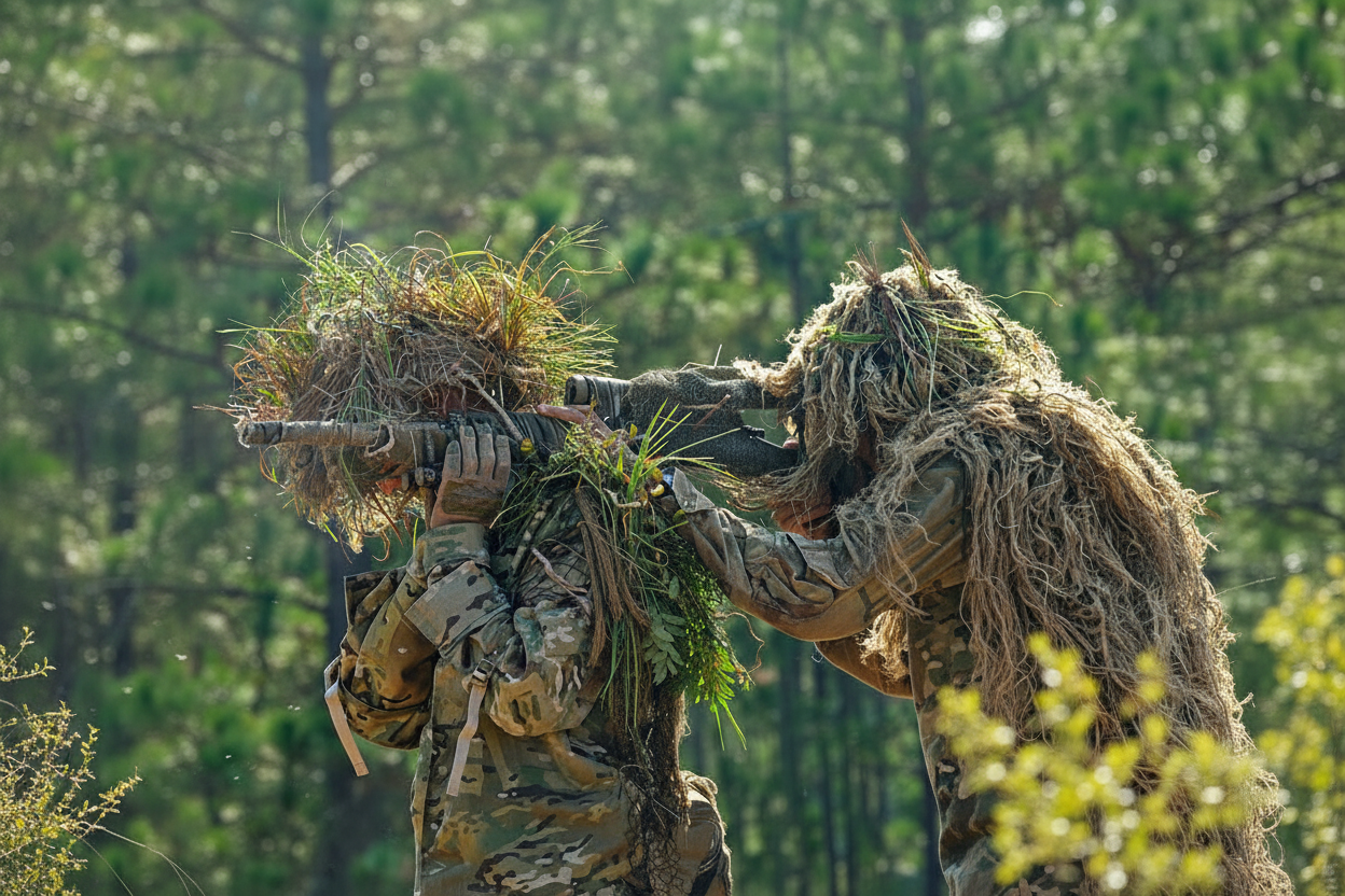 Highly Detailed Ghillie Suit Hero Image